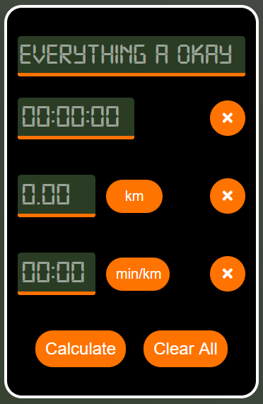 Picture of pace calculator